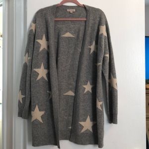 Philosophy Sweater, Stars in grey and cream.